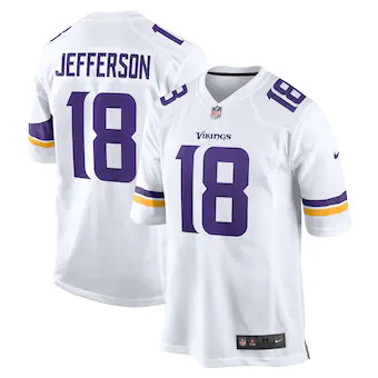 mens nike justin jefferson white minnesota vikings game pla